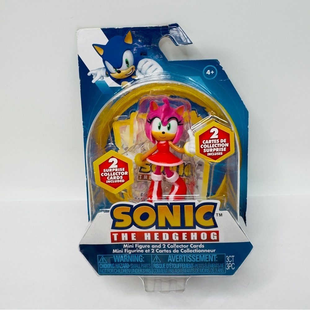 Sonic The Hedgehog AMY ROSE 2.5" Mini Figure & 2 Collector Cards - Picture 2 of 12